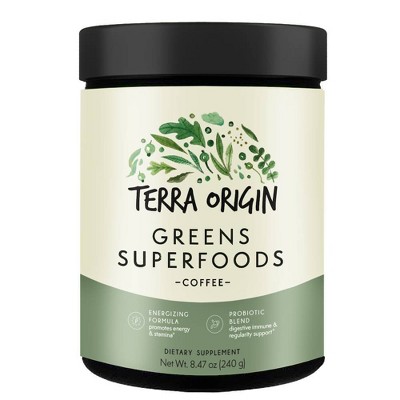 Terra Origin Greens Superfoods - Coffee - 8.47oz