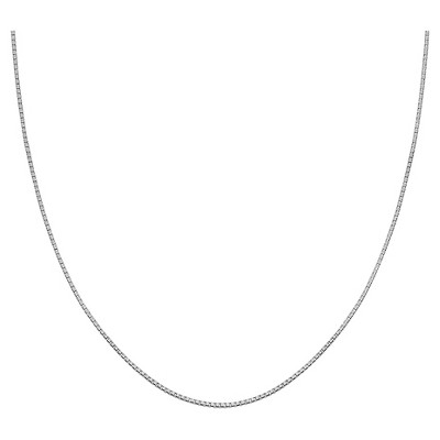 Women's Box Chain in Sterling Silver - Gray (30")
