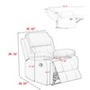 Bonrcea Leather Recliner Chair, Classic and Traditional Manual Recliner Chair with Overstuffed Arms and Back, Manual Single Sofa - 3 of 4