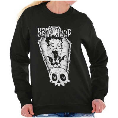 Halloween Betty Boop Undead Zombie Women Crewneck Sweatshirt Brisco Brands