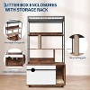 Cat Litter Box Enclosure with 4-Tier Storage Rack, Hidden Litter Box Furniture with Scratching Post, Indoor Cat House Furniture with Cushioned Mat - 4 of 4