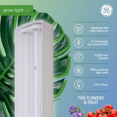 GE 24" Indoor White LED Grow Light for Lush Fruits and Flowers