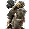 SPI Home Happiness Garden Sculpture with Fairy and Rabbit for Whimsical Outdoor Decor - 3 of 3