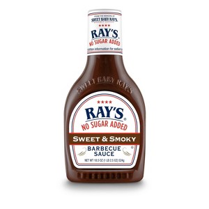 Sweet Baby Ray's No Sugar Added Sweet & Smokey BBQ Sauce - 18.5oz - 1 of 4