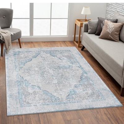 Luxe Weavers Floral Medallion Vintage Indoor Area Rug