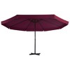 vidaXL Garden Parasol Bordeaux Red Polyester, Aluminum Extra Large - 2 of 2