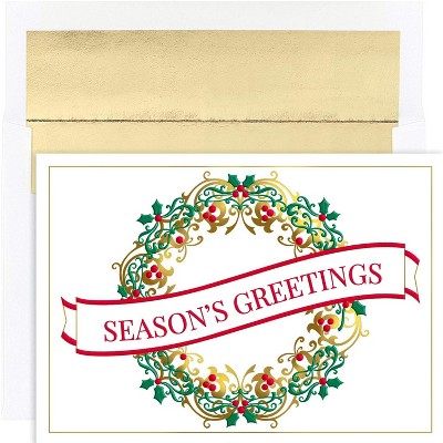 Contemporary Wreath Masterpiece Studios Boxed Holiday Cards 2018