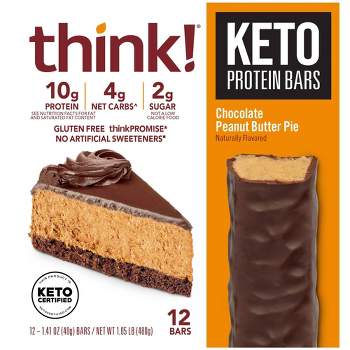 think! High Protein Keto Peanut Butter Bars - 12Pk
