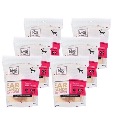 I And Love And You Beef Ear Candy Dog Chews - Case of 6/5 ct