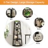 Lirago 5-Tier Corner Ladder Shelf-Compact Storage for Living Room Office or Balcony Black - 3 of 4