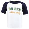 Hudson Baby Boys Swim Rashguard Set, Navy Palm - image 3 of 4