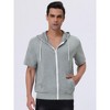 Lars Amadeus Men's Solid Color Regular Fit Lightweight Short Sleeves Hoodies Sweatshirt 2 Packs - 2 of 4