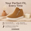 CUSHIONAIRE Hart Womens Casual Shoes with Dual Zippers- Lightweight Hidden Wedge Fashion Sneakers for Women - 2 of 4