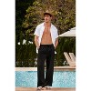 COOFANDY Mens Casual Linen Pants Elastic Waist Linen Pants Drawstring Summer Beach Yoga Linen Trouser - 2 of 4