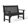 WestinTrends Malibu Outdoor 2-Person All-Weather HDPE Front Porch Garden Bench - 4 of 4