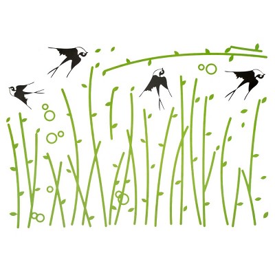 Slickblue Weeping Willow Vinyl Wall Decal 19.7"x27.6" - Decorative Stickers for Home Walls and Interiors