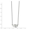 Chisel Stainless Steel Polished and Textured Interlocking Hearts on an 18" Cable Chain Necklace - 2 of 3