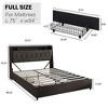 Kumasinova Full/Queen Bed Frame with Headboard,Platform Bed with Charging Station(&LED Lights),Full/Queen Size Bed Frame with Storage Shelf,Noise-Free - 2 of 4