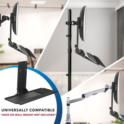 Black Adjustable Wall Mount Monitor and Keyboard Tray