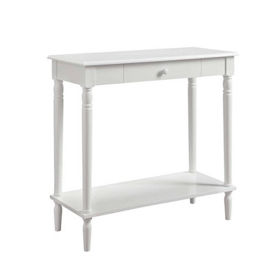 French Country Hall Table with Drawer/Shelf White - Breighton Home