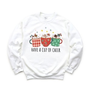 Simply Sage Market Women's Graphic Sweatshirt Have A Cup Of Cheer - 1 of 4