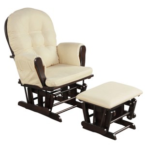 Tangkula Rocking Chair Baby Nursery Chair Glider with Ottoman &Storage Pocket - 1 of 4