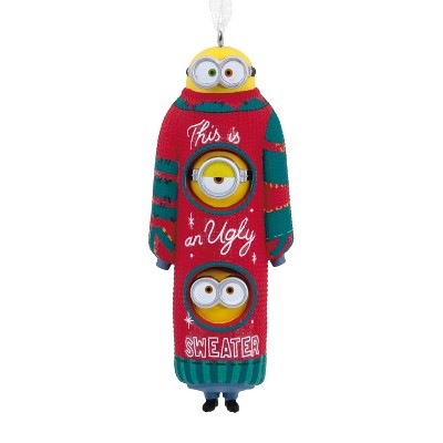 Hallmark Despicable Me Minions in Ugly Christmas Sweater Christmas Tree Ornament
