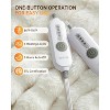 Acekool Heated Throw Blanket, Faux Rabbit Fur Electric Blanket, 4 Heat Settings, Fast Heating, Bubble Texture, Auto Shutoff, Machine Washable - 3 of 4