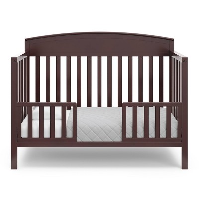Espresso Wood Toddler Safety Guardrail Kit with Slats
