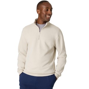 Hanes EcoSmart Men's Fleece Quarter-Zip Pullover Sand 2XL : Target