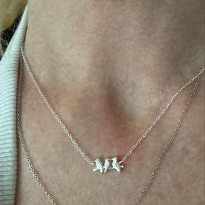 Sterling Silver 3 Bird Necklace Silver Target