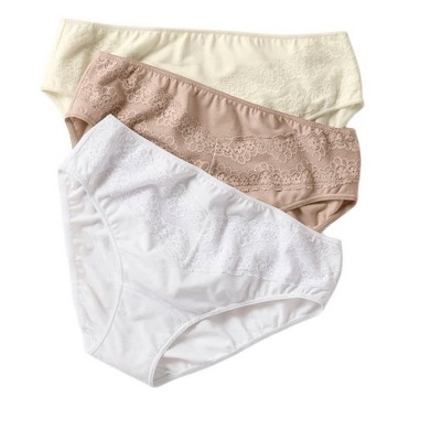 Leonisa 3-Pack Cotton Blend Bikini Panties - Multicolored M