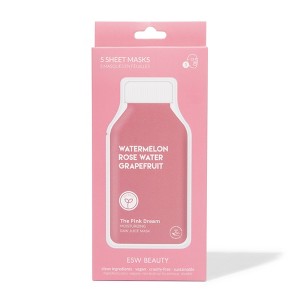 ESW Beauty The Pink Dream Moisturizing Raw Juice Mask - 5ct/4.25oz - 1 of 4
