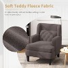 NicBex 18.9" Teddy Upholstered Accent Chair with Tufted Back&Tapered Legs,400lbs Max,Modern Sofa Chair for Living Room,Elegant Lounge Chair - 4 of 4