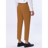Lars Amadeus Men's Cropped Dress Business Pants Straight Fit Flat Front Suit Trousers - 3 of 4