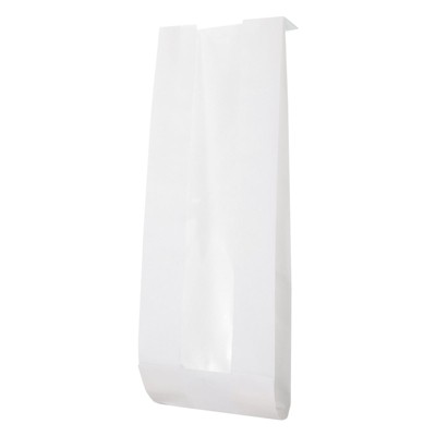 Unique Bargains Kraft Paper Oil-proof Lining Transparent Front Window Bread Bags 100 Pcs