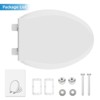 Round Toilet Seat with Cover - Soft-Close Toddler Potty Training Seat, Durable Hinges & Easy Release Hardware - PP Material - 4 of 4