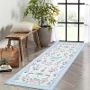 Modern Floral Machine Washable Non-Slip Runner Rug - Low Pile Waterproof Carpet for Kitchen, Entryway, Bathroom, Laundry & Dorm - 3 of 4