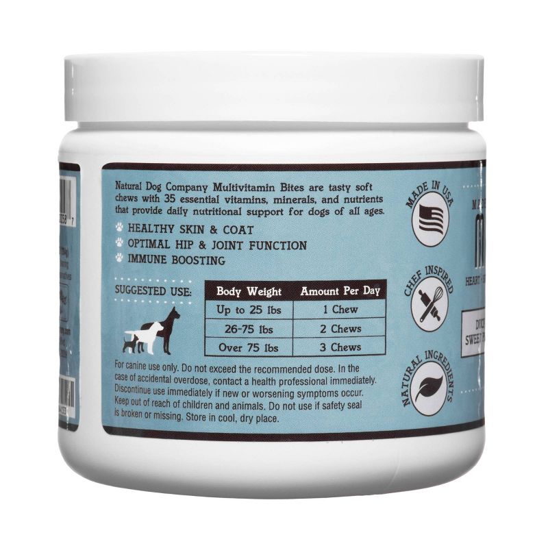 Natural Dog Company Multivitamin Supplements - Sweet Potato/Duck - 90ct, 4 of 10