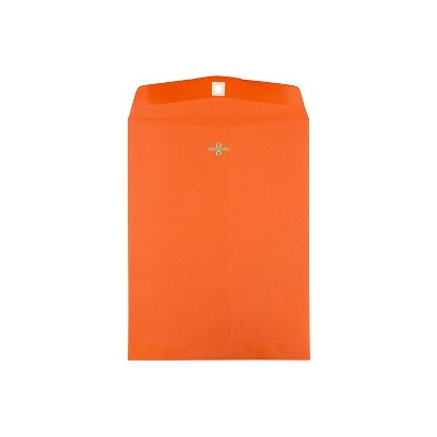 JAM Paper Open End Clasp Catalog Envelope 9" x 12" Orange 100/Box (92938)