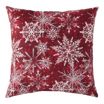 18"x18" Snowflakes Holiday Square Throw Pillow - Kensington Garden