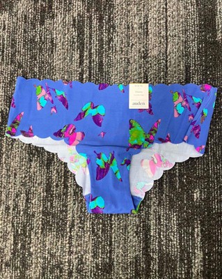 Popvcly 3 Pack Women's Seamless Panties Soft Scalloped Trim Bikini