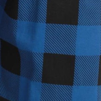 buffalo plaid - royal black 100% organic cotton