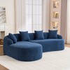 98.8'' Chenille Compression Modular L-Shaped Sectional Sofa with Curved Chaise, High-Density Sponge and 4 Accent Pillows - 4 of 4