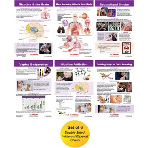 Sportime Effects of Smoking and Vaping Bulletin Board Charts, Set of 6, Grades 5 to 12 - 1 of 4