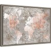 Amanti Art Celestial World Map (Pink) by Isabelle Z Canvas Wall Art Print Framed 23 x 16-in. - 3 of 4