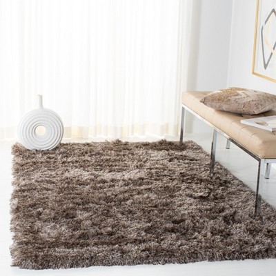 Sable Elegance 8' x 10' Hand-Tufted Wool Shag Area Rug