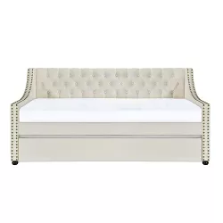 Twin Swoop Arm Daybed with Trundle White - Accentrics Home