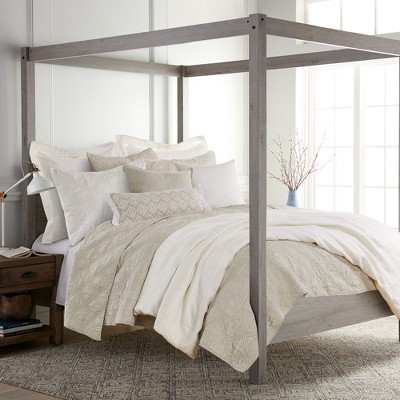 Cream Queen Size Washed Linen Duvet Cover Set