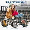 Modern Runner Rug Non-Slip Washable, Low Pile Tartan Plaid Carpet for Kitchen Laundry Bathroom, Stain Resistant Floor Mat for Kids Room - 4 of 4